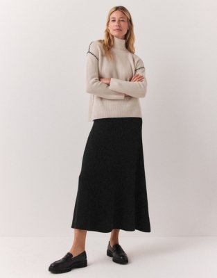 Wool Ribbed Knitted Skirt | View All Clothing | The White Company US