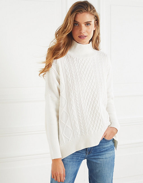 Wool-Rich Cocoon Cable Jumper | Clothing Sale | The White Company UK