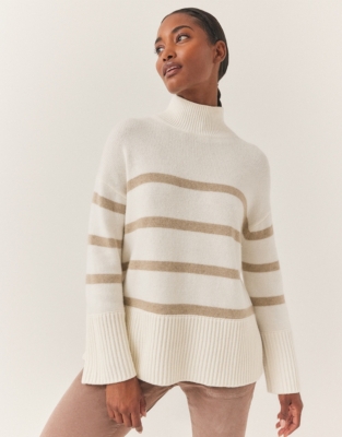 Wool Rich Oversized Stripe Jumper