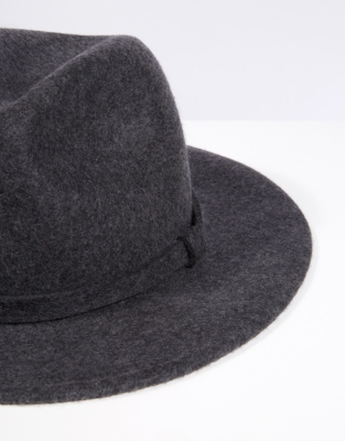 Wool Self Trim Fedora Hat