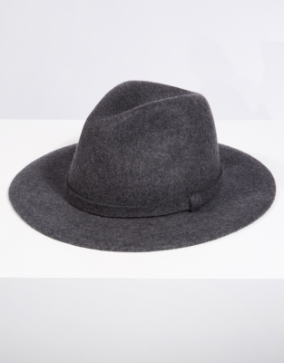 Wool Self Trim Fedora Hat