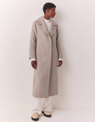 Wool Side Split Long Coat