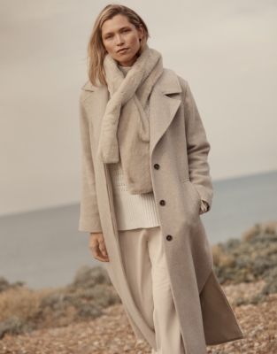 Wool Side Split Long Coat