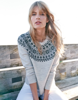 Wool Sparkle Fair Isle Jumper | Clothing Sale | The White Company UK