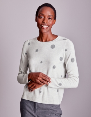 Wool Sparkle Spot Sweater | Sweaters & Cardigans | The White Company US