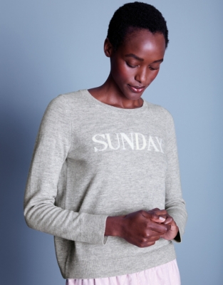 White company sunday on sale jumper