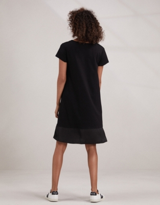Woven Hem Jersey Dress Dresses & Skirts The White Company US