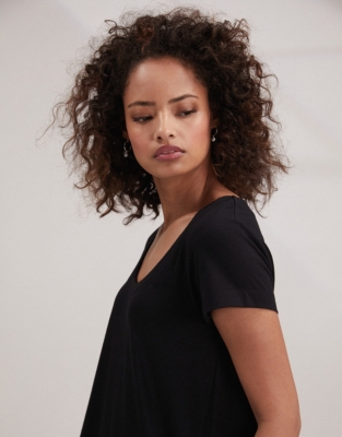 Woven Hem Jersey Dress Dresses & Skirts The White Company US