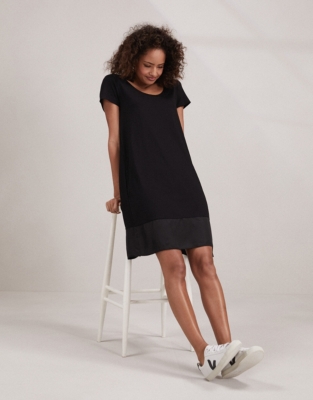 Woven Hem Jersey Dress Dresses & Skirts The White Company US