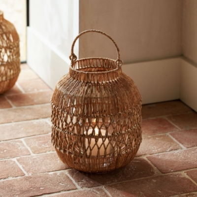 Woven Jute Lantern – Medium
