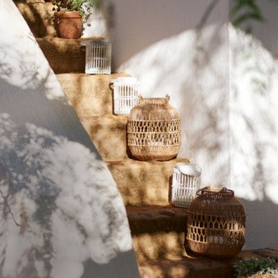 Woven Jute Lantern – Medium