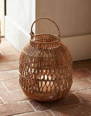 Woven Jute Lantern – Medium