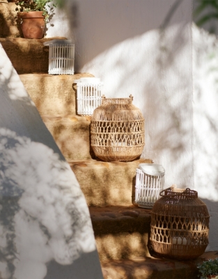 Woven Jute Lantern – Medium