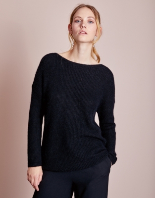 Wrap Back Jumper with Alpaca | Clothing Sale | The White Company UK