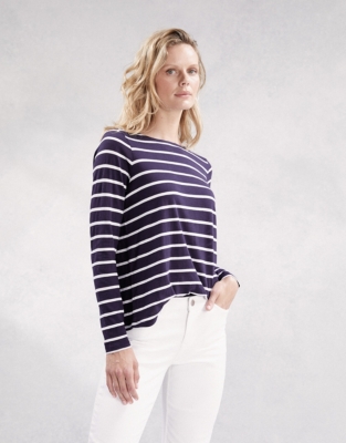 Wrap Back Stripe T-Shirt | New In Clothing | The White Company US