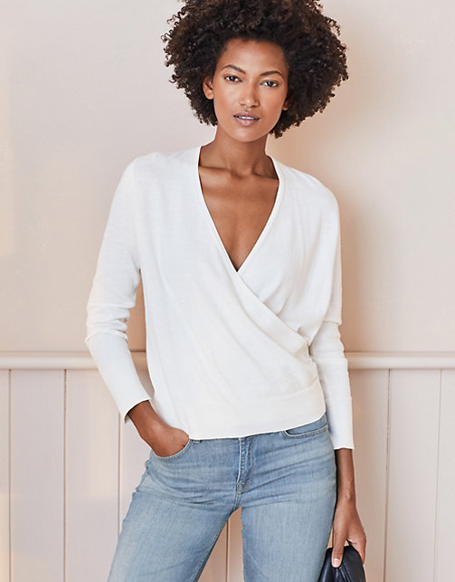 Wrap Front Jumper | Clothing Sale | The White Company UK