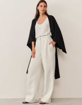 Wrap Scarf with Cashmere - Black