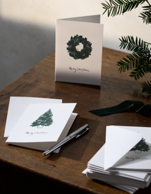 Wreath and Tree Charity Christmas Cards – Set of 12
