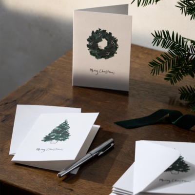 Wreath and Tree Charity Christmas Cards – Set of 12