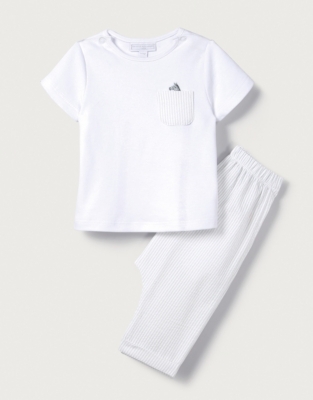 Zebra Embroidered Seersucker Pyjamas Baby & Children's Sale The