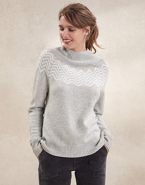 Zig-Zag Jumper with Cashmere | Clothing Sale | The White Company UK