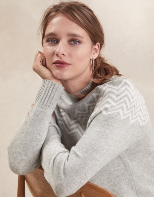 Zig-Zag Jumper with Cashmere | Clothing Sale | The White Company UK