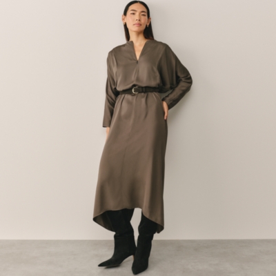 Zip Detail Batwing Dress