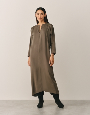 Zip Detail Batwing Dress