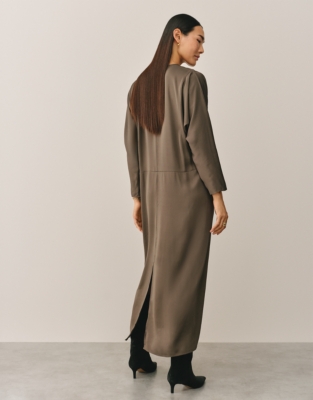 Zip Detail Batwing Dress