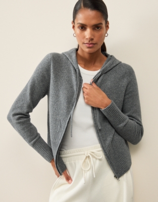 Zip Through Hoodie with Cotton
