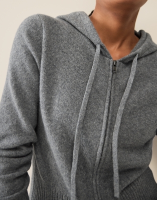 Zip Through Hoodie with Cotton