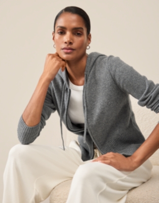 Zip Through Hoodie with Cotton